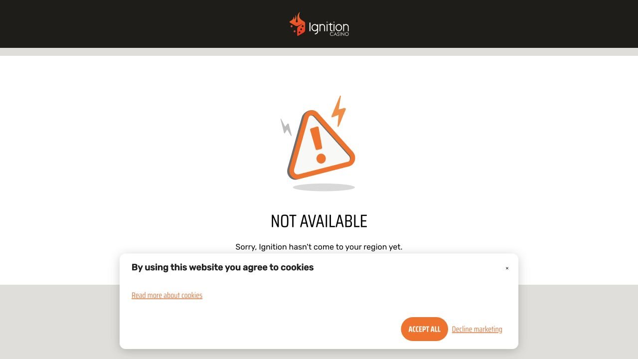 Ignition Casino EV-01 source capture: Ignition Casino: Dated documentary evidence